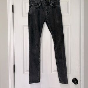 All Saints men’s dark gray cigarette jeans size 28